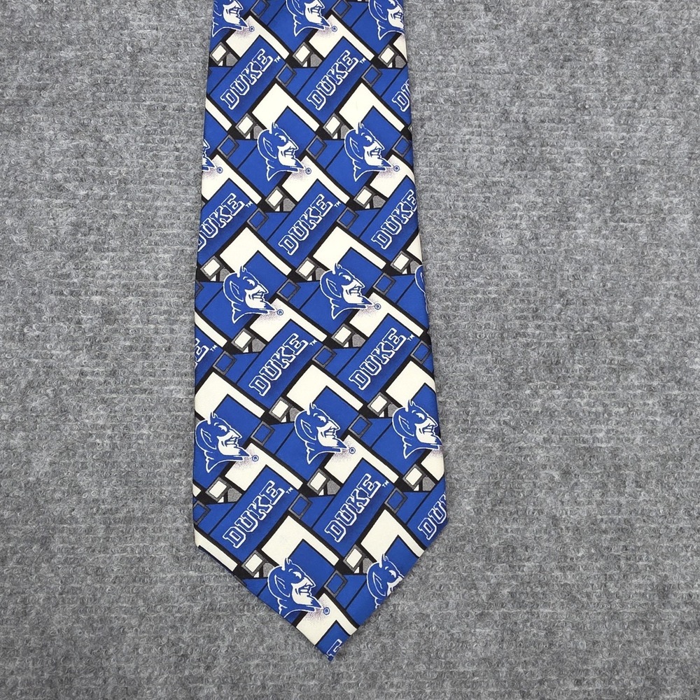 Duke Blue Devils Tie Silk Necktie‎ Mens One Size Blue NCAA Basketball Eagle